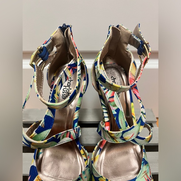 NEW Platform wedge sandals floral print size 7 - Picture 4 of 8